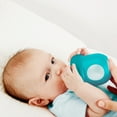 Boon Nursh Reusable Silicone Pouch Baby Bottle, Air-Free Feeding, Blue Multi Pack 4 Oz 3 Pk