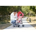 Parent's Choice Baby Umbrella Stroller with Adjustable Canopy, Compact Fold, 3-Point Harness, Pink Rainbow