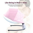 FACNOATIHN Electric Baby Swing, Infant Bouncer Chair Rocker with 12 Lullabies, Bluetooth Music, Adjustable Speeds, 4 Timing Set, Unisex, Pink
