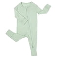 SXIMEE Unisex Baby Bamboo Viscose Pajamas with Mitten Cuffs Boys Girls 2 Way Zip Long Sleeve Sleepers