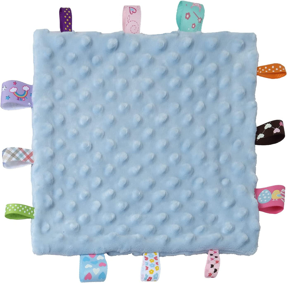 CREVENT Cozy Plush Baby Security Blankets Gift Set,Blue Dinosaur,2 Pack