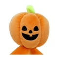 Halloween Pumpkin 12 inch Plush Snuggle Buddy Blanket with Rattle and Embroidery