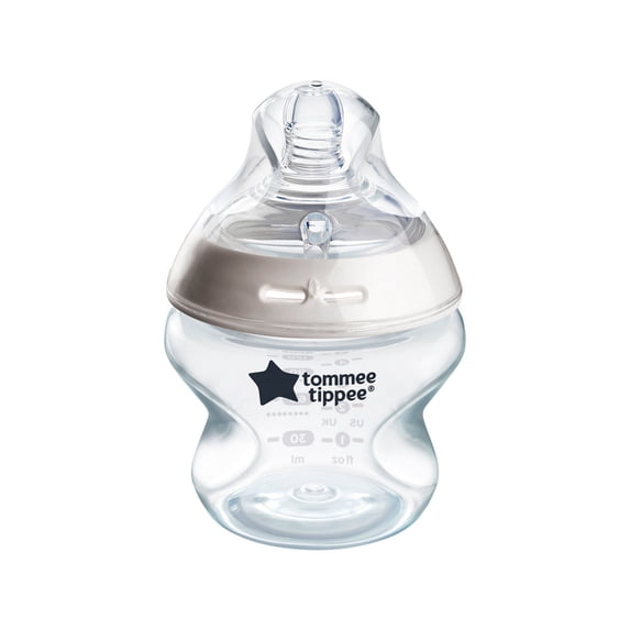 Tommee Tippee Natural Start Baby Bottle, 0 Months Plus, Pack of 1, 5oz Baby Bottle, Slow Flow Breast-Like Nipple for Natural Latch, Anti-Colic Valve