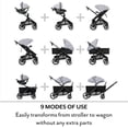 Evenflo Transformer Stroller to Wagon Travel System Featuring LiteMax NXT Infant Car Seat (Fog Gray)