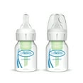 Dr. Brown's Natural Flow Anti-Colic Options+ Narrow Baby Bottle, 2oz/60ml, Preemie Flow, 0m+, 2 Pack