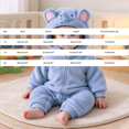 Ruyang Baby Rhino Animal Hooded Romper Infant Soft Fuzzy Fleece One Piece Jumpsuit Full Zip Warm Casual Newborn Outfit