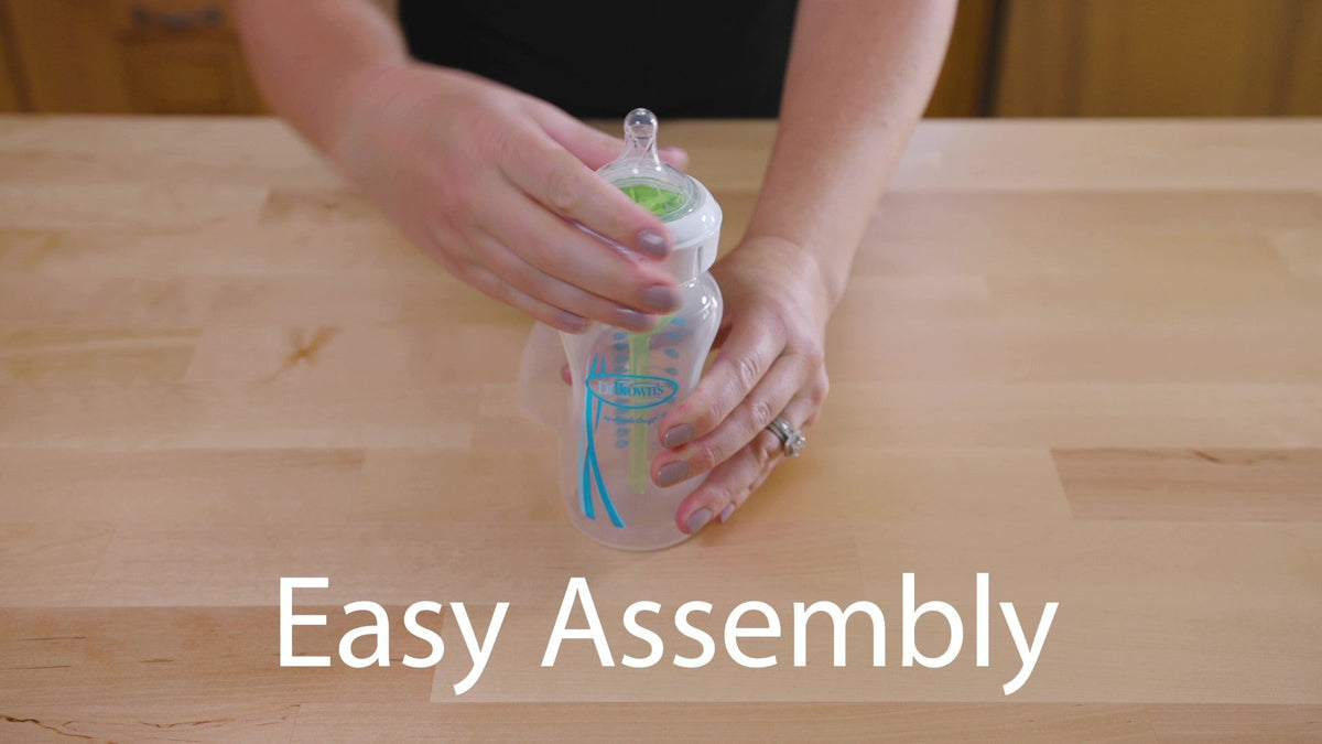 Dr. Brown's Natural Flow Anti-Colic Options+ Narrow Breast to Bottle Feeding Set, Pink, 4oz, 4 Pack