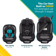 Safety 1st Grow and Go All-in-One Slim Convertible Car Seat Rear Facing, (5-40 lbs), Forward Facing (30–65 lbs), High Back Booster Seat (40-100 lbs.), Oleander
