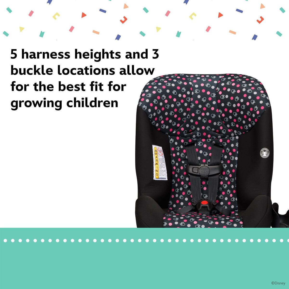Disney Baby Scenera Extend Convertible Car Seat, Modern Minnie
