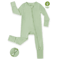 PatPat Baby Pajamas Bamboo Viscose Snug Fit Baby Sleepers 2-Way Zipper Footie Romper Bodysuit Baby Gifts Baby Boy Clothes Baby Girl Clothes 6-9M
