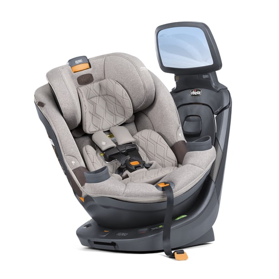 Chicco Fit360® Zip ClearTex® Rotating Convertible Car Seat with Fit360® Mirror for Infants and Toddlers - Teak (Taupe)