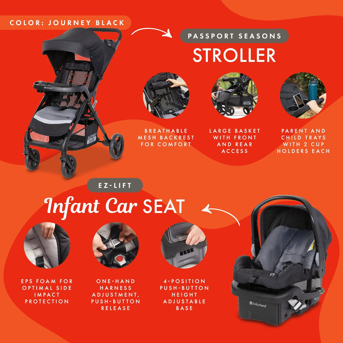 Baby Trend Passport Seasons Travel System (with EZ-Lift™ Infant Car Seat)