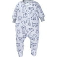 Onesies Brand Baby Boy Sleep 'N Plays Footed Pajamas, 4-Pack, Newborn - 6/9M
