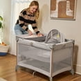 Graco Pack 'n Play CareSuite Bassinet Lux Infant Toddler Playard, Sky Grey