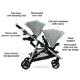 Graco Ready2Grow LX 2.0 Double Stroller Features Bench Seat and Standing Platform Options, Clark, Grey