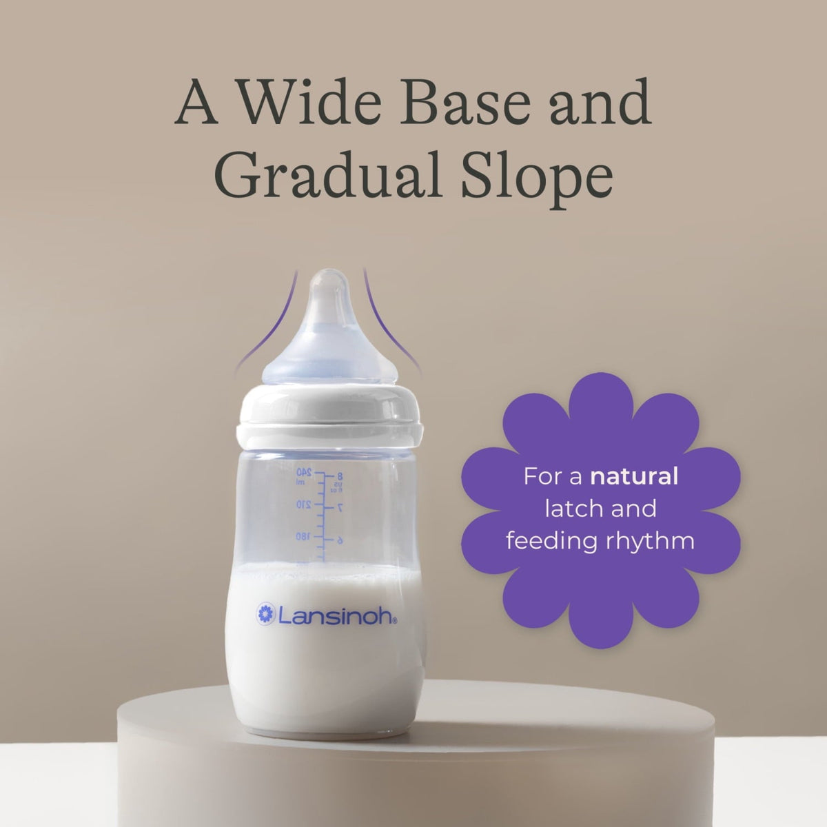 Lansinoh Anti-Colic Baby Bottles, BPA-Free Plastic, 5oz, 3pk, Slow Flow Nipples (Size S), Breastfeeding Bottle, NaturalWave Design, Baby Essentials