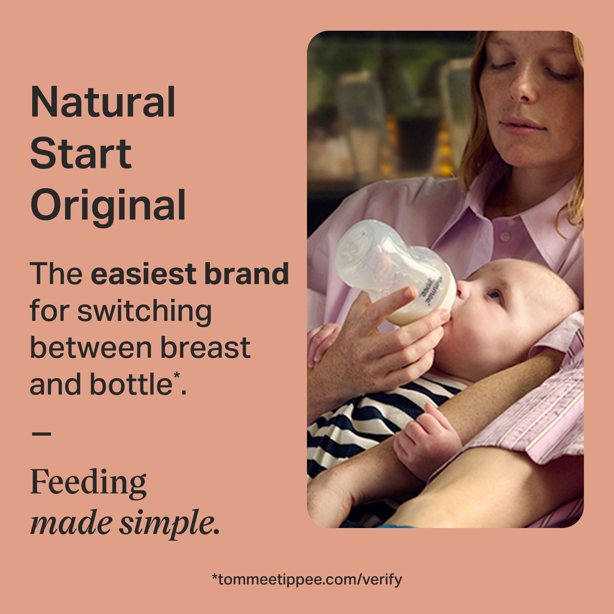 Tommee Tippee Natural Start Anti-Colic Colorful Baby Bottles, 9oz, 0 month+, Slow-Flow Breast-Like Nipple for a Natural Latch, Anti-Colic Valve, Fiesta, Pack of 6