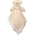 OCINAPALS Plush Beige Bear Baby Lovey, Security Blanket, 18" x 18"