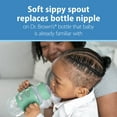 Dr. Brown's Milestones Wide-Neck Sippy Bottle, 100% Silicone Handles/Spout, 9oz, Green/Gray, 2-Pack