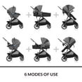 Evenflo Shyft Intuiti+ Travel System Featuring Revolve180 LiteMax NXT Preemie and Infant Car Seat with SensorySoothe and Green & Gentle (Champagne)