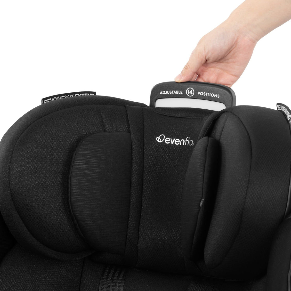 Evenflo Gold Revolve360 Extend All-in-One Rotational Car Seat with SensorSafe (Onyx)