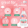 Dreft Plant-Derived Liquid Dish Soap and Dishwashing Detergent for Baby Bottle, Fragrance Free Baby Essentials, 18 fl oz