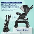 Kolcraft Cloud Sport Lightweight Stroller for Toddlers and Babies, Gray/Black