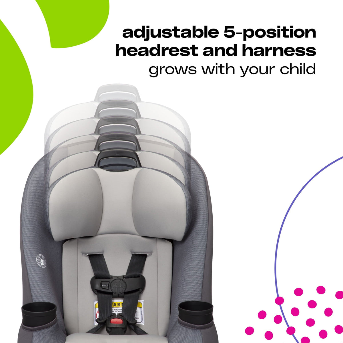 Cosco Kids Entrada Infant & Toddler Convertible Car Seat, Baby Car Seat, Shady Day, Grey