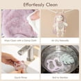 Moonkie Girls Bunny Minky Velour and Natural Cotton Security Blankets With Silicone Teether