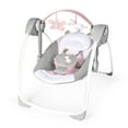 Ingenuity Soothe 'N Delight 6-Speed Portable Baby Swing with Music - Flora the Unicorn (Pink)
