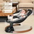 Babyeap Baby Swing for Infants, Bluetooth Control 5-point Harness Newborn Swing, 5 Sway Speed, 10 Lullabies, Gray